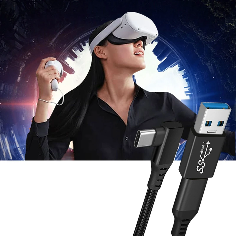 Data Line Charging Cable For Oculus Quest 2 Link USB 3.1 Type C Data Transfer USB-A To Type-C Cable 20V 3A Charger