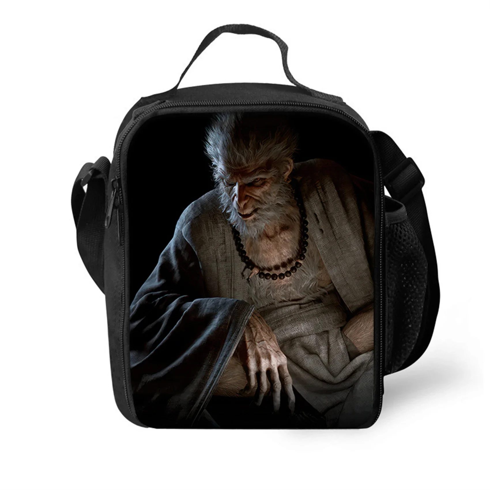 Black Myth: Wukong Lunch Bag School Insulated Lunch Box Lightweight Single Shoulder Bag for Boys Girls