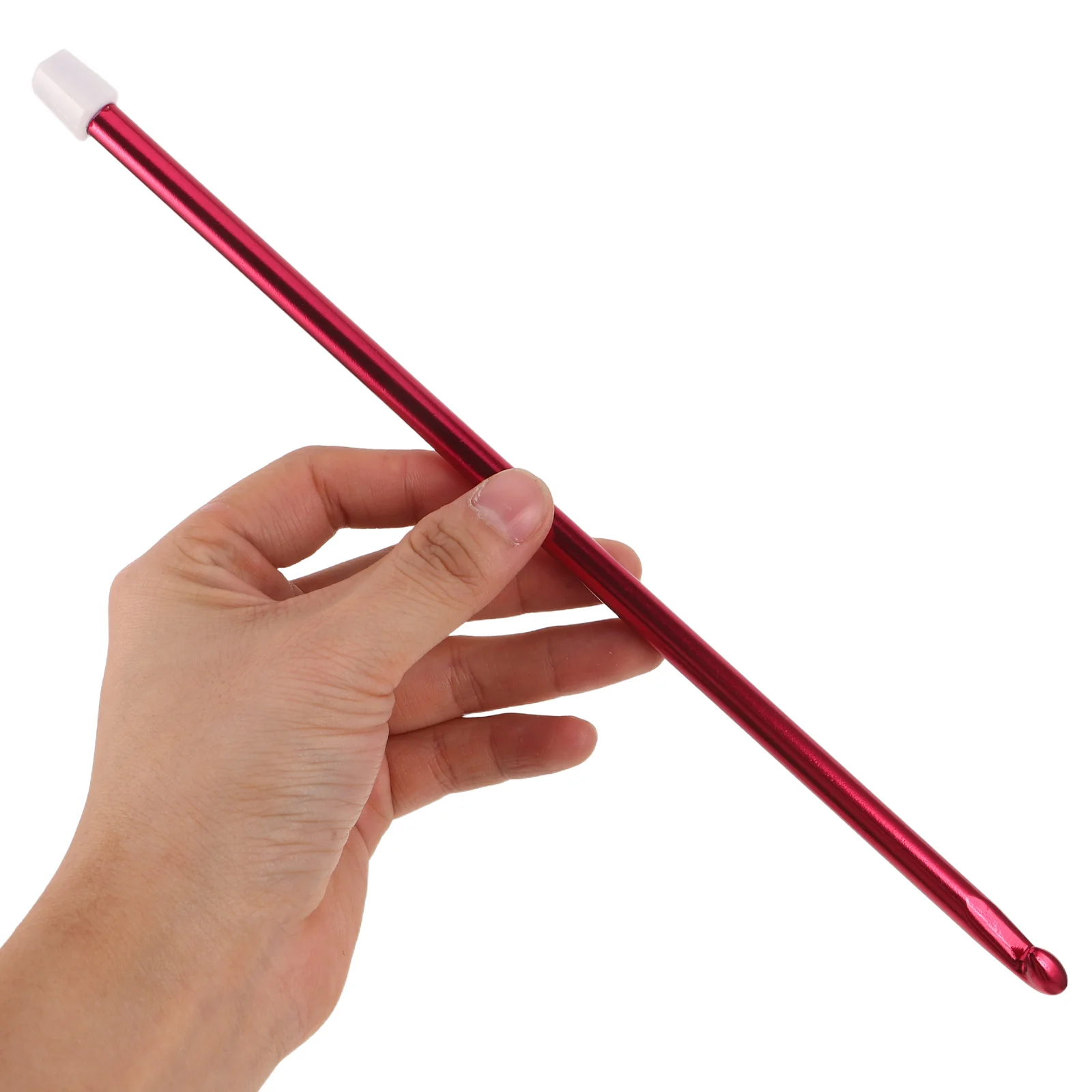 

1Set Crochet Hooks Tool Kit Vibrant Colored Tunisian Crochet Needles Set Wood Handle Knitting Needle Grips Sweater Yarn Projects