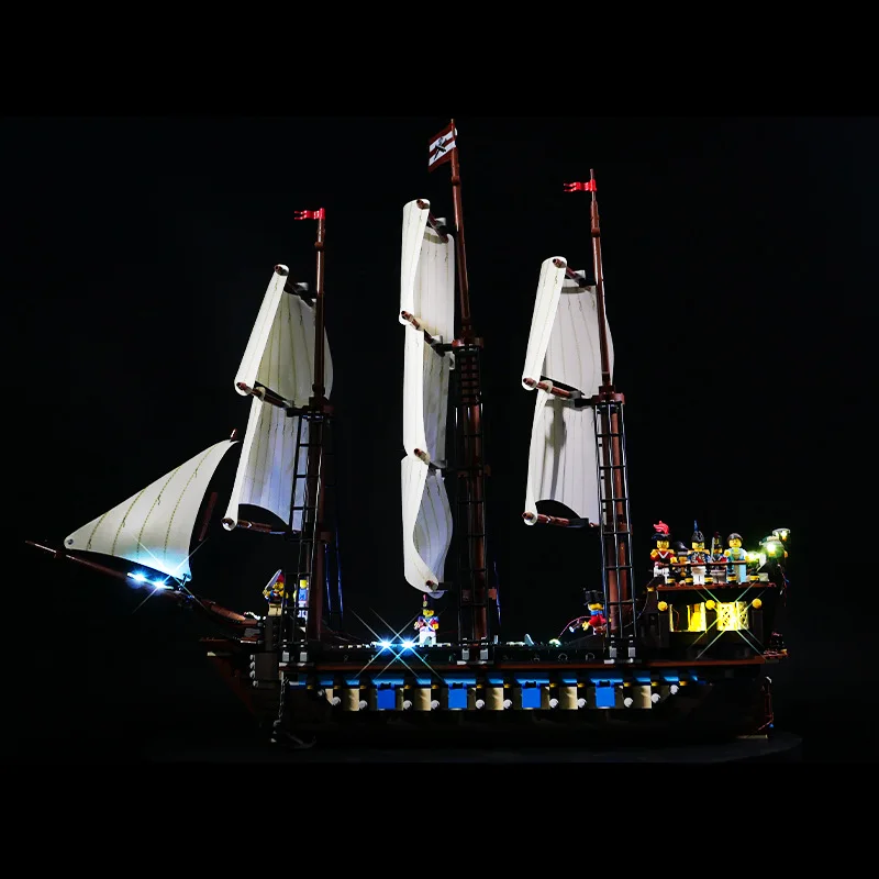 RC DIY LED Light Kit For LEGO 10201 Pirates of the Battleship Building Block Set（Only LED Light,Without Blocks Model）