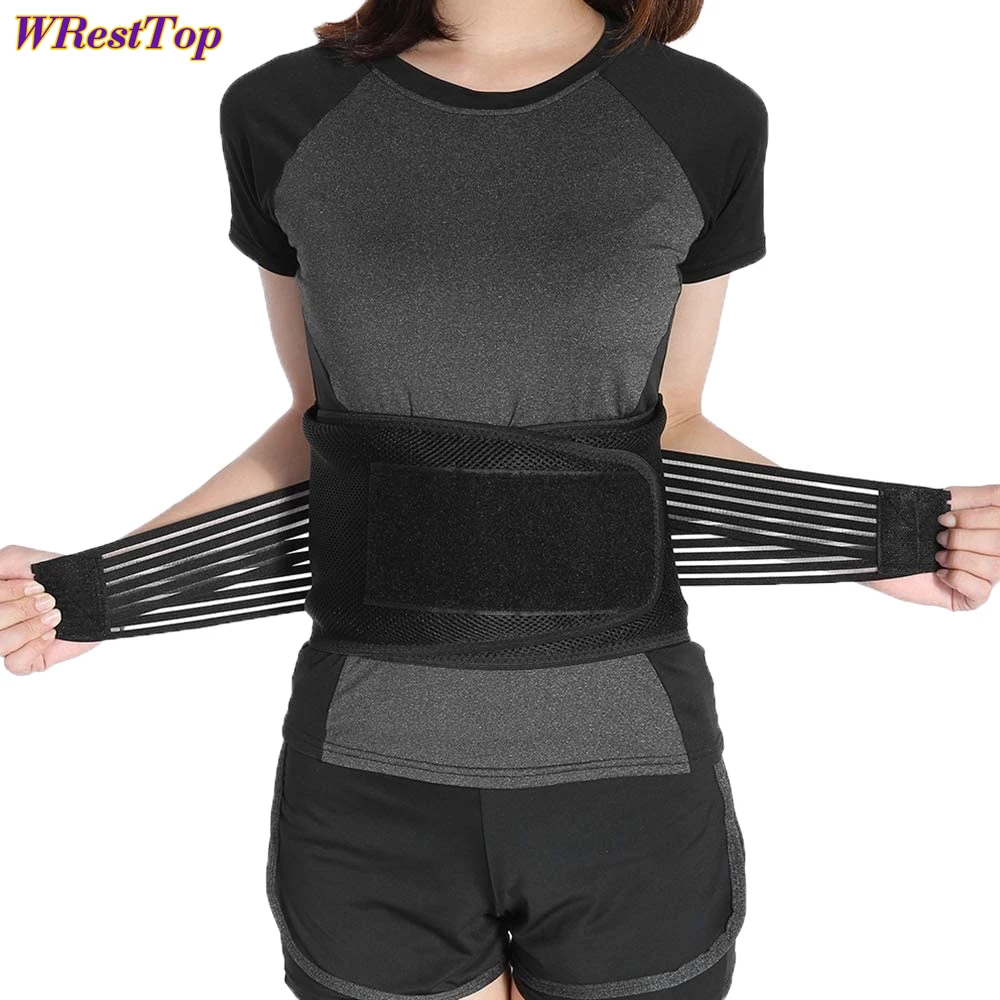 Breathable Mesh Waist Braces Straps with Lumbar Support Belt for Lower Back Pain Relief for Herniated Disc, Sciatica, Scoliosis