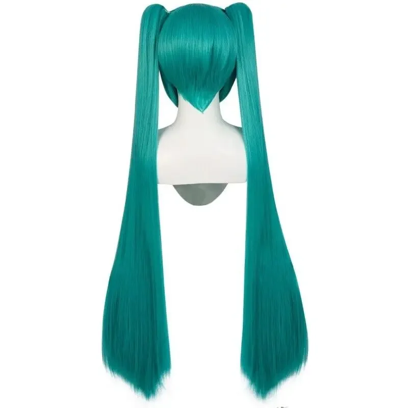 Long Ladies Wig Synthetic Light Green Ponytail Fashion Girl Straight Wigs