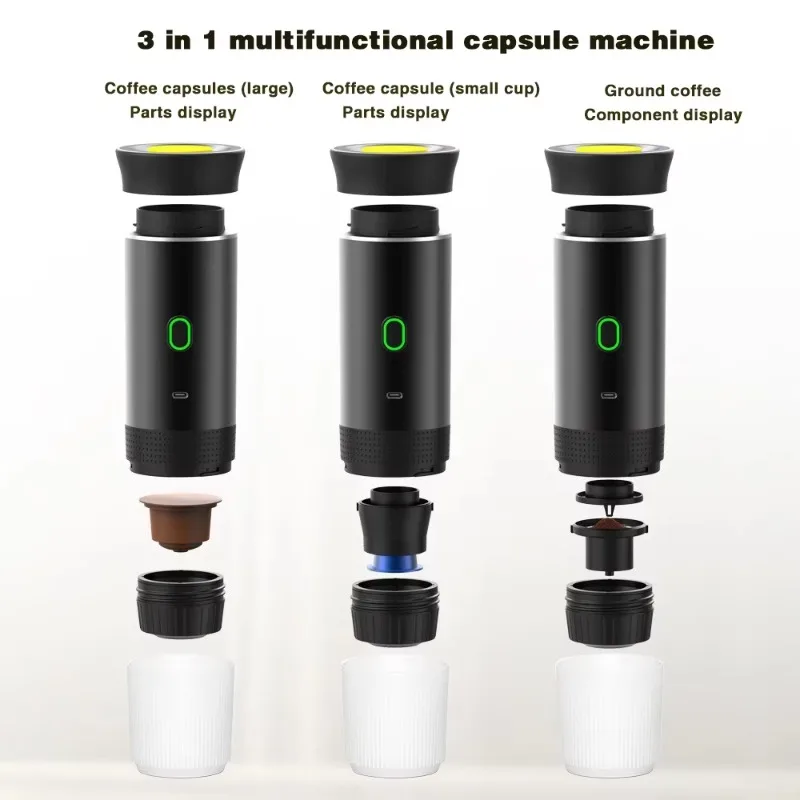 

Professional Mini Automatic Espresso Coffee Machine Portable with Stainless Steel Housing Electric Power Source Hot Water System