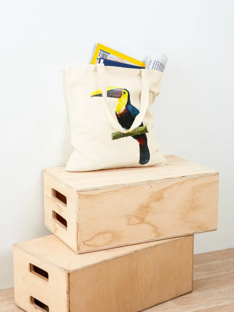 Toucan on a Branch Tote Bag Women's bags Custom bag Canvas shoulder bag Canvas