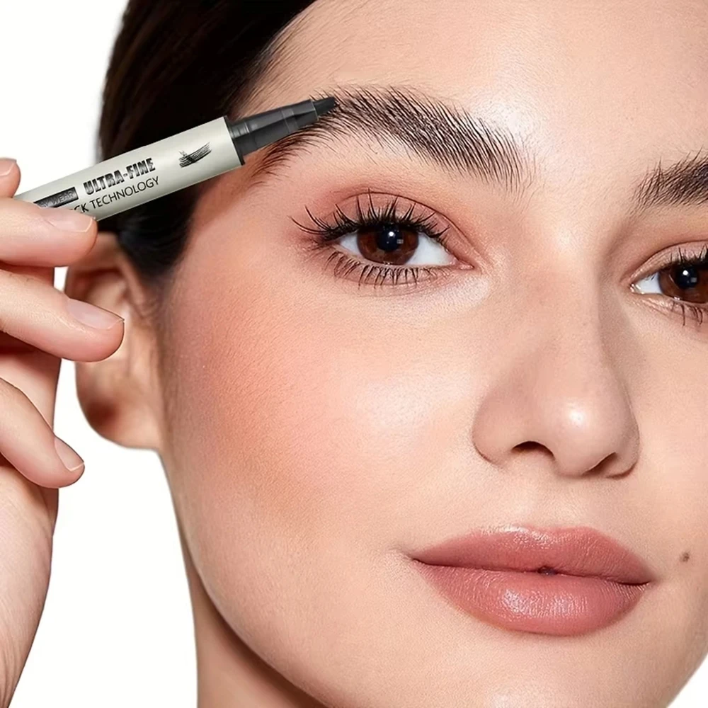 قلم حواجب مقاوم للماء - شكل سريع، مظهر طبيعي فائق النعومة، مقاوم للماء والعرق، مكياج يدوم طويلاً، إعداد الحواجب #3