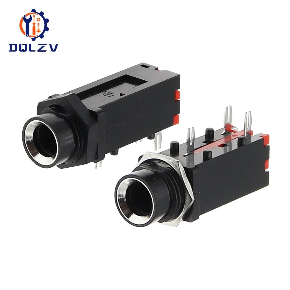 Gniazdo Audio 6.35mm 3Pin Mono Audio Stereo mikrofon gniazdo Audio linii spawalniczej do gniazda mikrofonowego