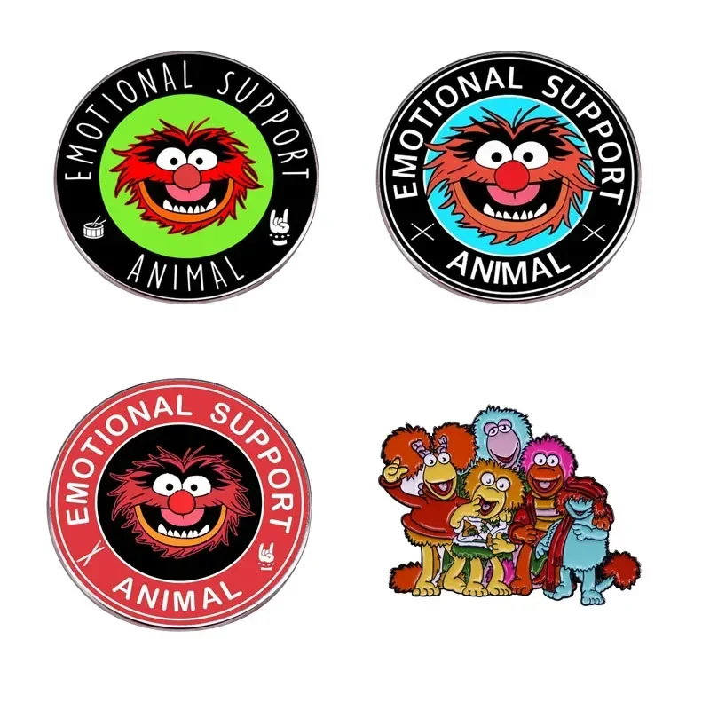 

Muppet Movie Emotional Support Animal Enamel Pins Originality Lapel Badge Collection Denim Jacket Backpack Brooch Decoration