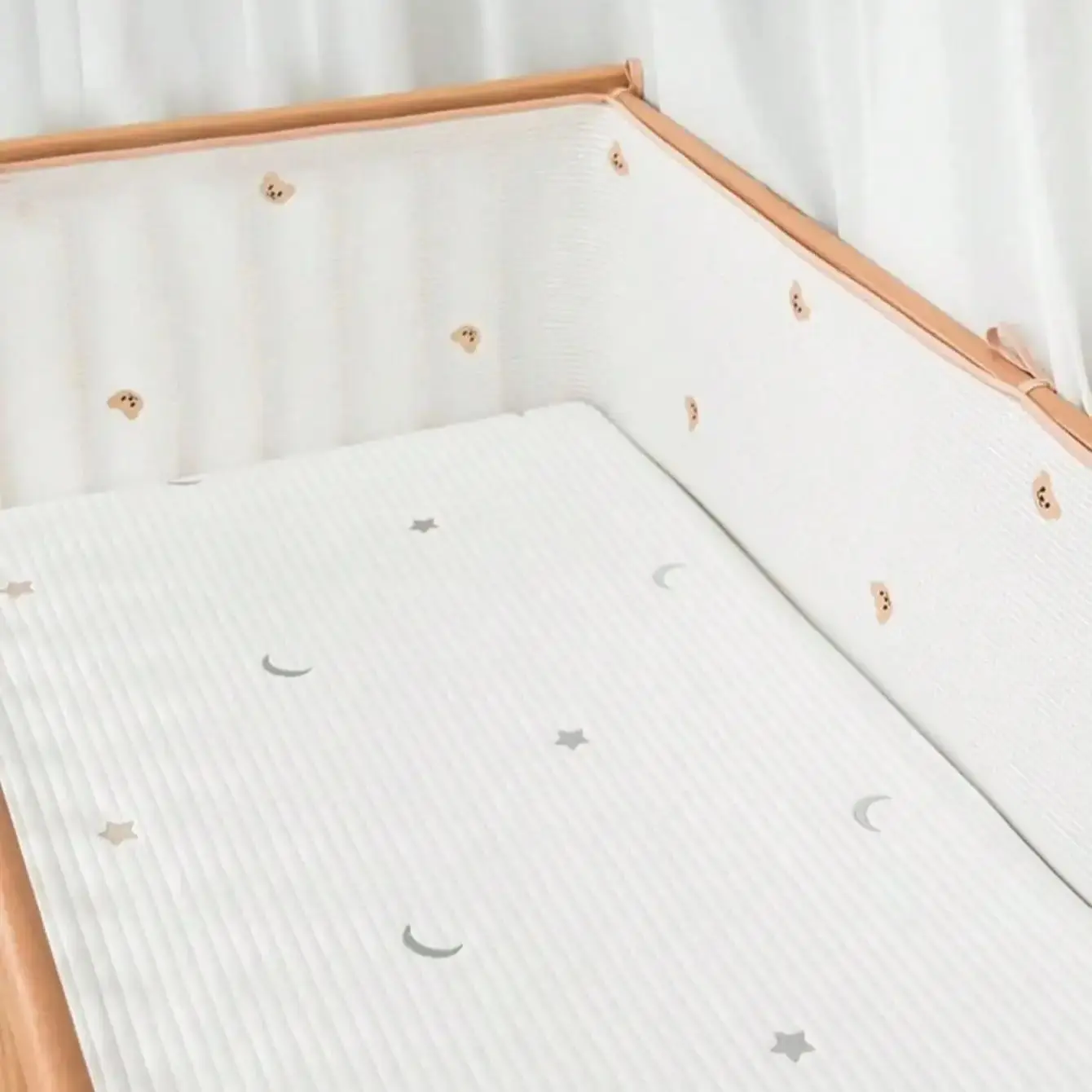 

Бампер для детской кроватки, декор для детской комнаты, защита головы ребенка от ударов, дышащий бампер для детской кроватки