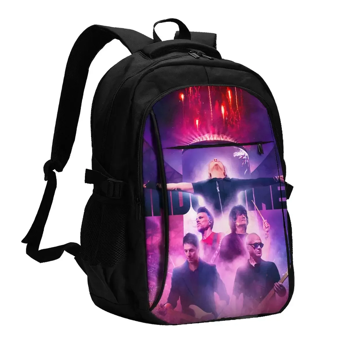Ransel Laptop Perjalanan Indochine Rock, Ransel Laptop Bisnis Tahan Air dengan Port Pengisian USB Tas Kuliah untuk Pria Wanita