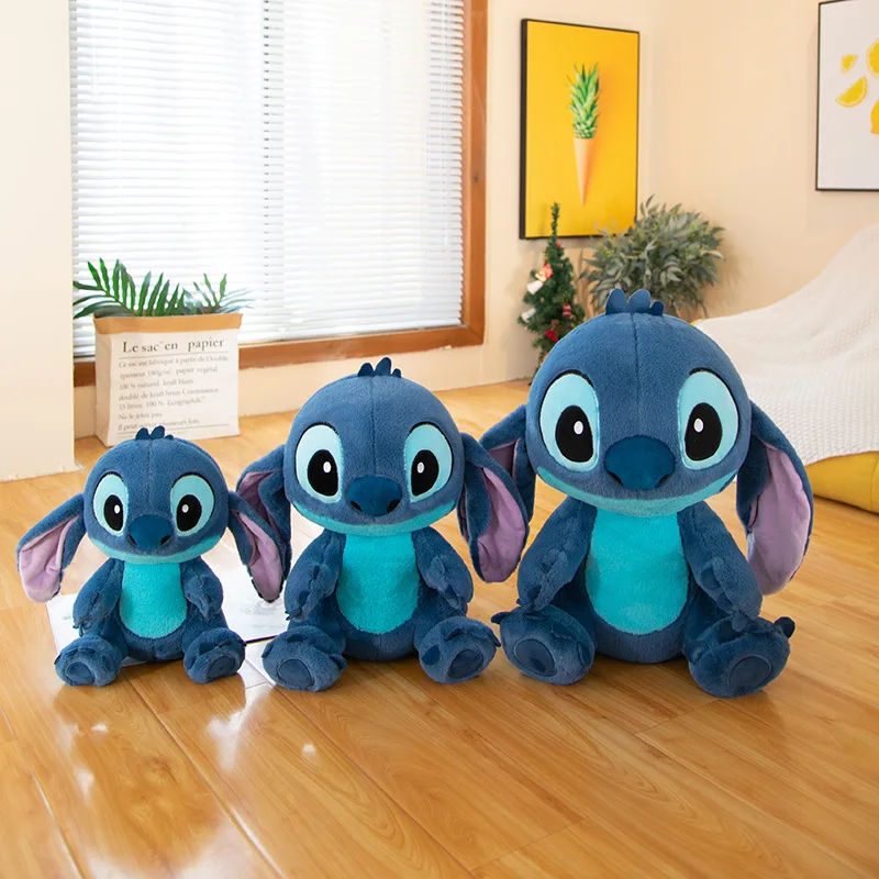 귀여운 플러시 토이 스티치 토끼 털 인형 수면 베개 어린이 생일 선물 귀여운 플러시 인형 부드러운 포옹 인형