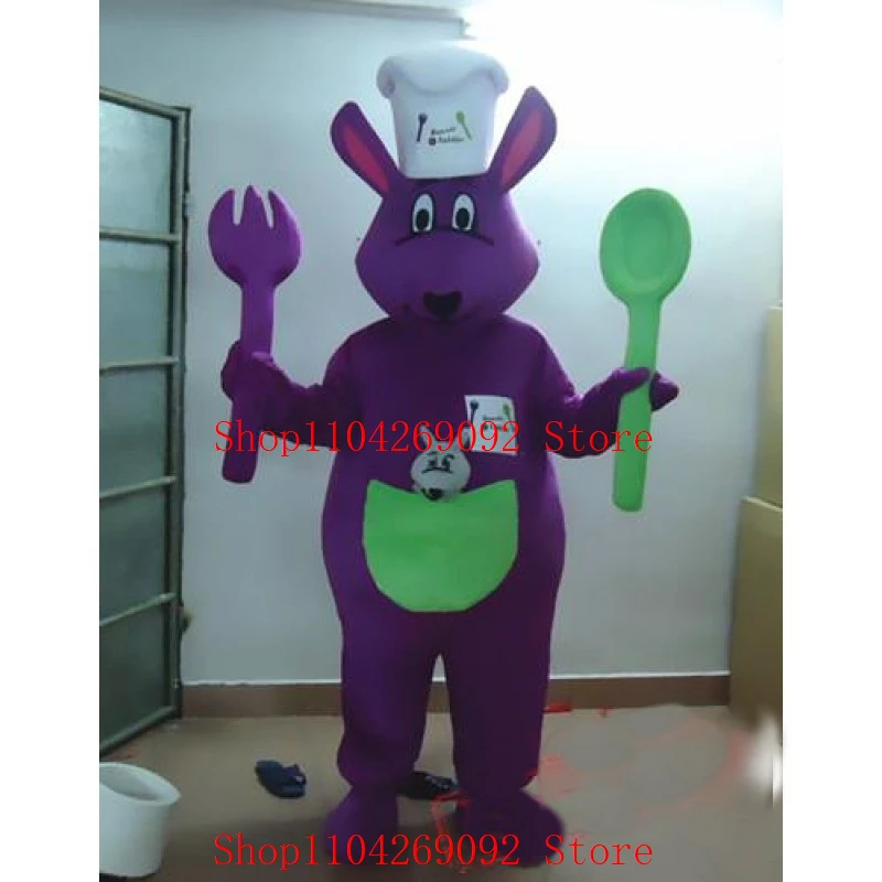Animal Cartoon Plush Cosplay Purple Kangaroo Mascot Costumer Birthday Party Event Advertising Suite CustomMaskote factory direct