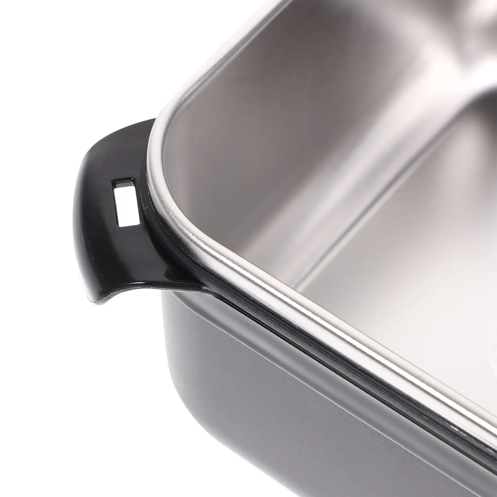 

Stainless Steel Large Capacity Square Ramen Soup Black Stainless Steel Bowl Insulated Food Storage Bowls