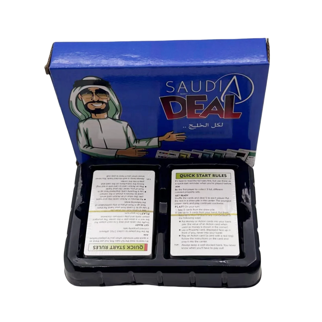 

Arabic Version of Quick-Release Card Real Estate Transaction Card Game """"Blue"," Multiplayer Interactive Games, Group Games, Fun Arabic Card Games, Suitable for Holiday Gifts, Family Gathers and Friends (the Picture Slight Color Difference between the A