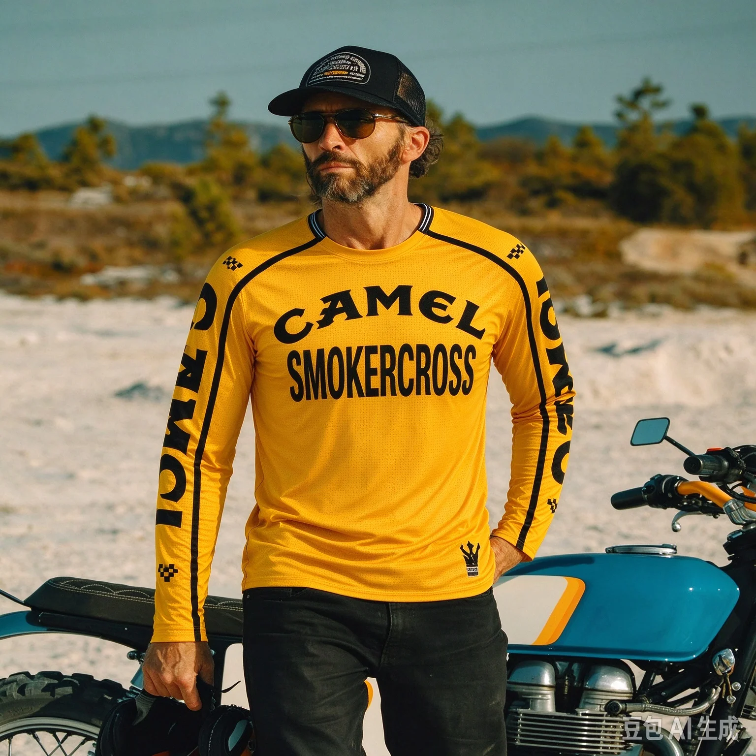 CAMEL SMOKERCROSS Mountain Bike Cycling Clothing Off Road Speed Control Long Sleeve Equipment Motorcycle T-shirt Sportswear