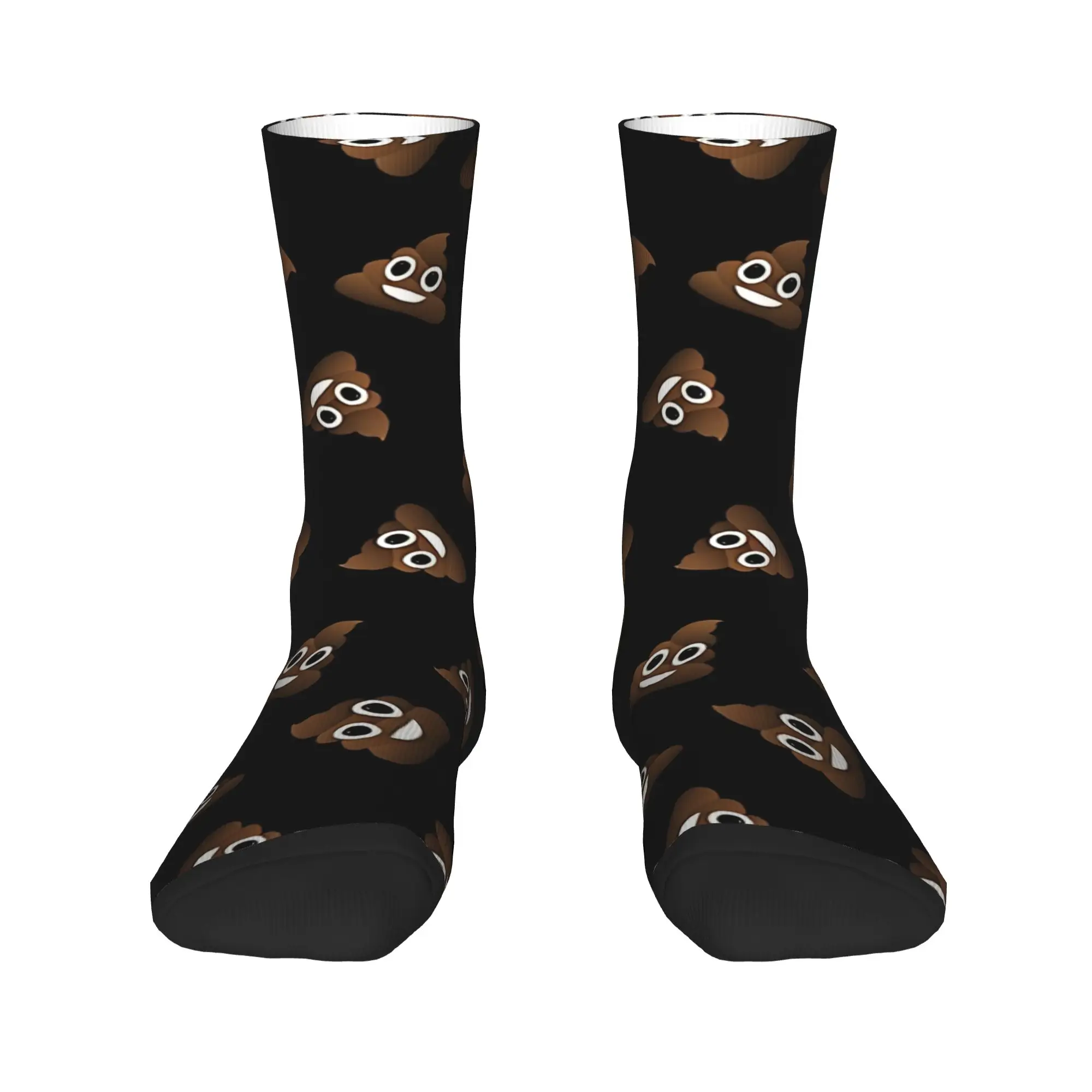 Poop Emojis, Feces, By Airam Black  Socks  Anti Sweat Stockings Adults Men Breathable Running Socks Spring Vintage Graphic Socks