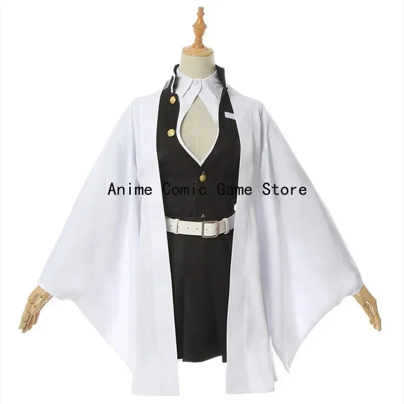 In Stock Kanroji Mitsuri Cosplay Costume Wig Anime Kimono Kisatsutai Sexy Outfits Halloween Party for Women Girl