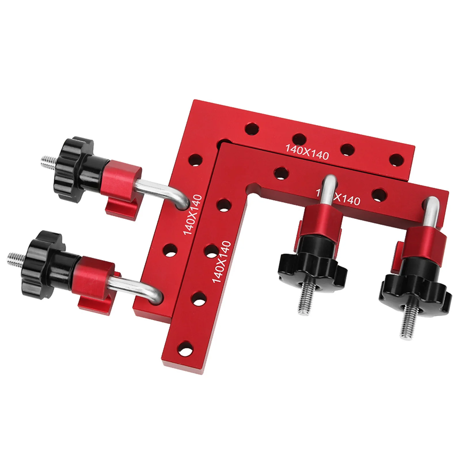 Right Angle Fixing Ruler Carpenter Tool 90 Degree Right Angle Positioning Ruler L Shaped Carpenter Panel Fixing Clamp 140x140mm