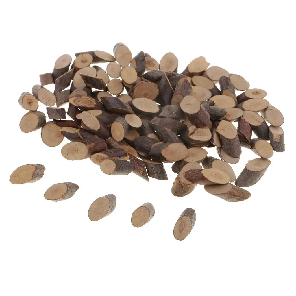 Kiln Dried Wood Slices Mixed Size Natural Wooden Crafts for Woodland Style Wedding Decorations