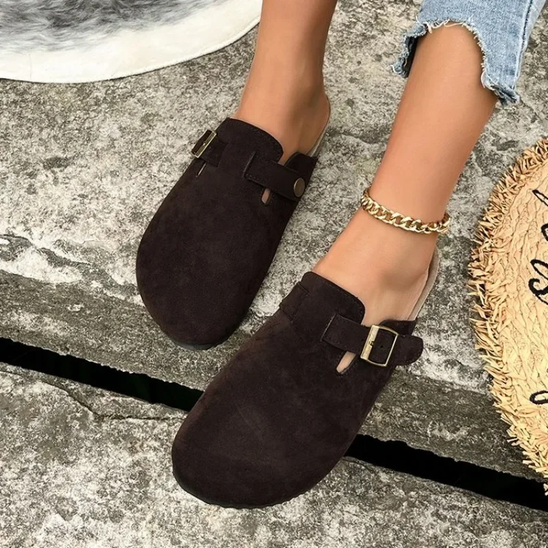 Cork Footbed Clogs for Women Men Fashion Leather Mules Comfort Potato Shoes with Arch Support Indoor Outdoor Flat Slides