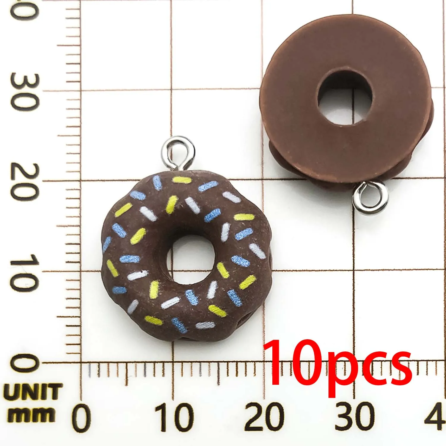 10/12 Stuks 18*21 Mm Kleurrijke Voedsel Donuts Ontwerp Charms 3D Hars Hangers Voor Diy Armband Ketting Sieraden maken Accessoires