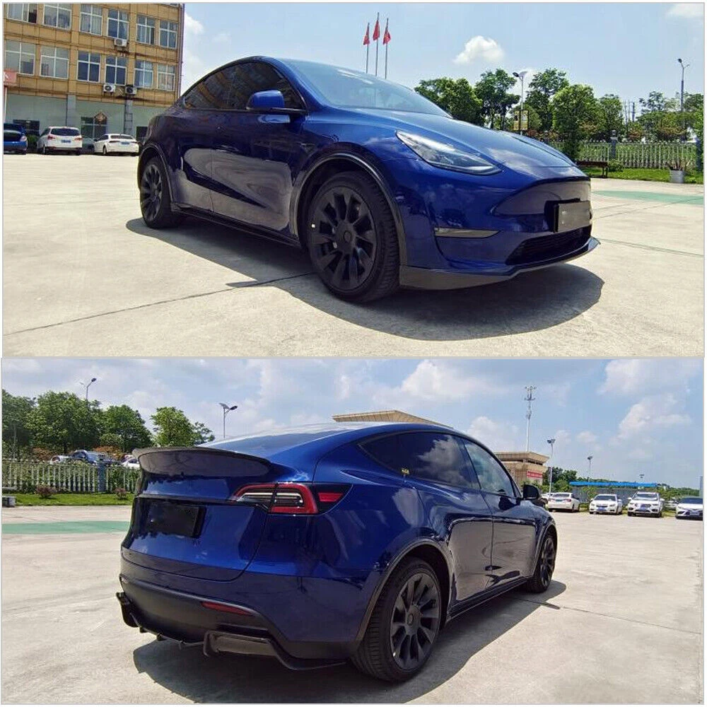 Dry Carbon Car Side Skirt Extension Lip Spoiler For Tesla Model Y Sport Utility 2019 UP Car Side Skirts Extension Rocker Panels