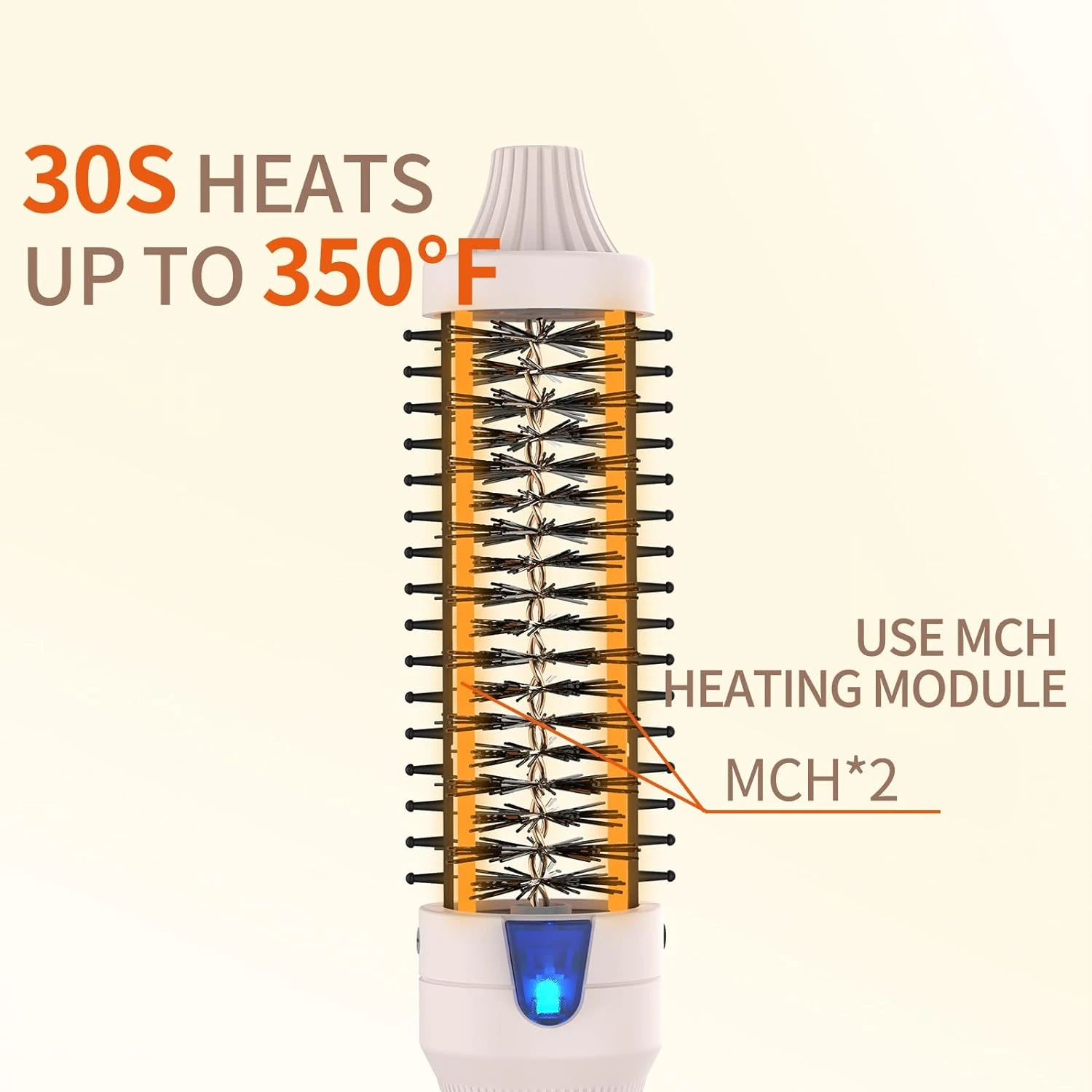 Не требует усилий. Потрясающе надувные и объемные локоны с помощью K&K керамической турмалиновой ионной термощетки. Плойка Hot Bru.