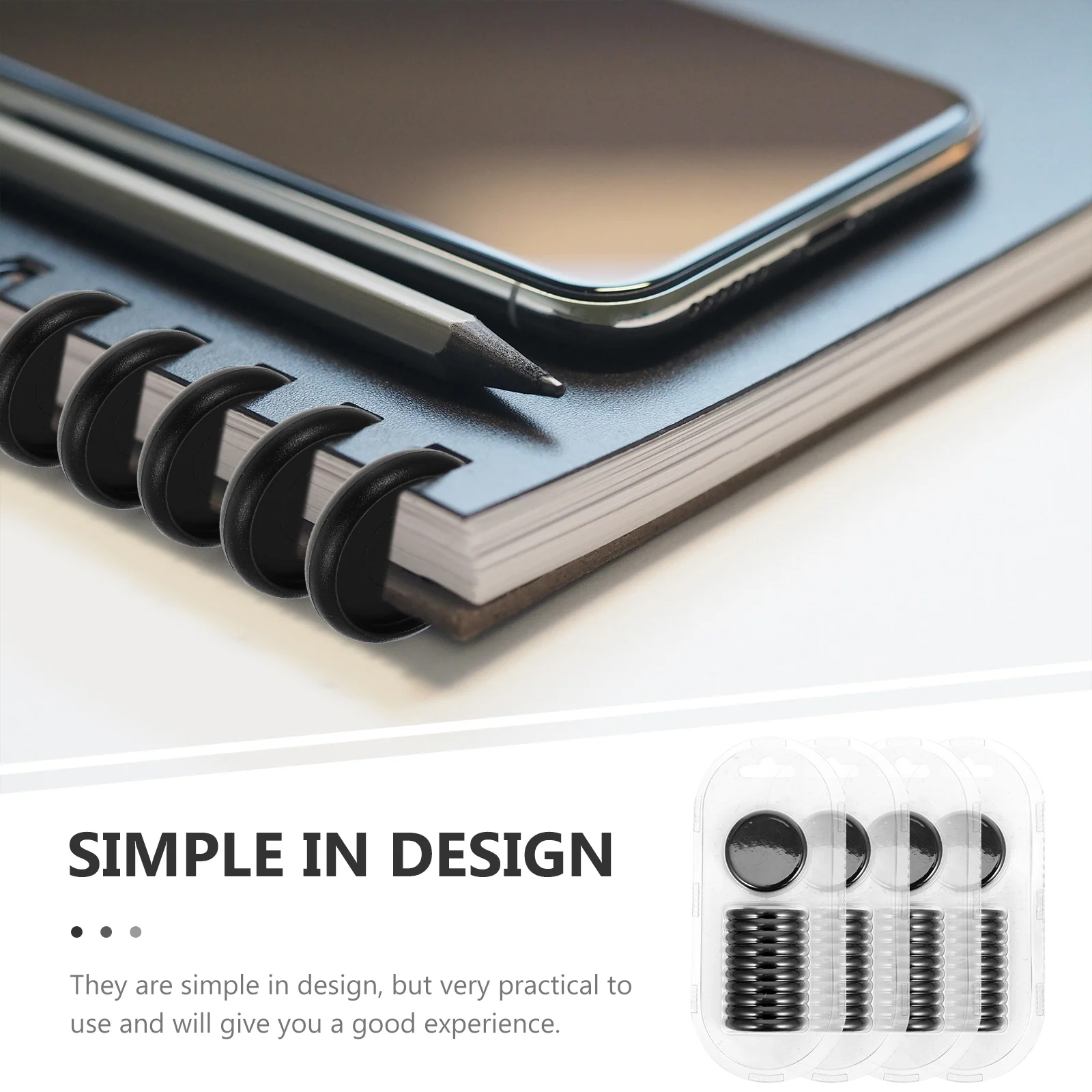 44 Pcs Binder Buckle Multifunctional Rings Round Binding Buckles Books Convenient Discs Abs Mini Report