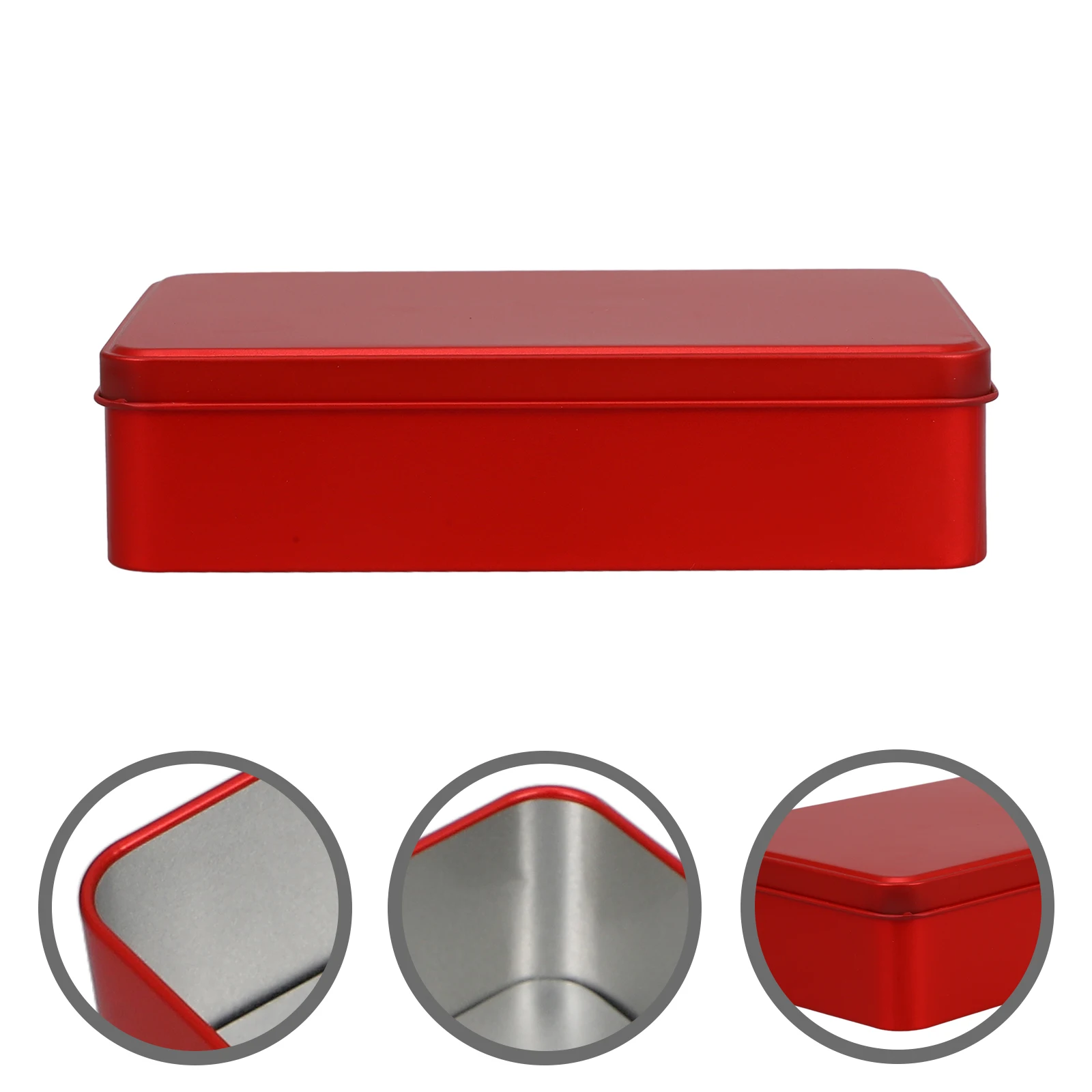 

3 Pcs Storage Box Tin Container Rectangle Metal Tins Empty Containers with Lid Tinplate Cookie