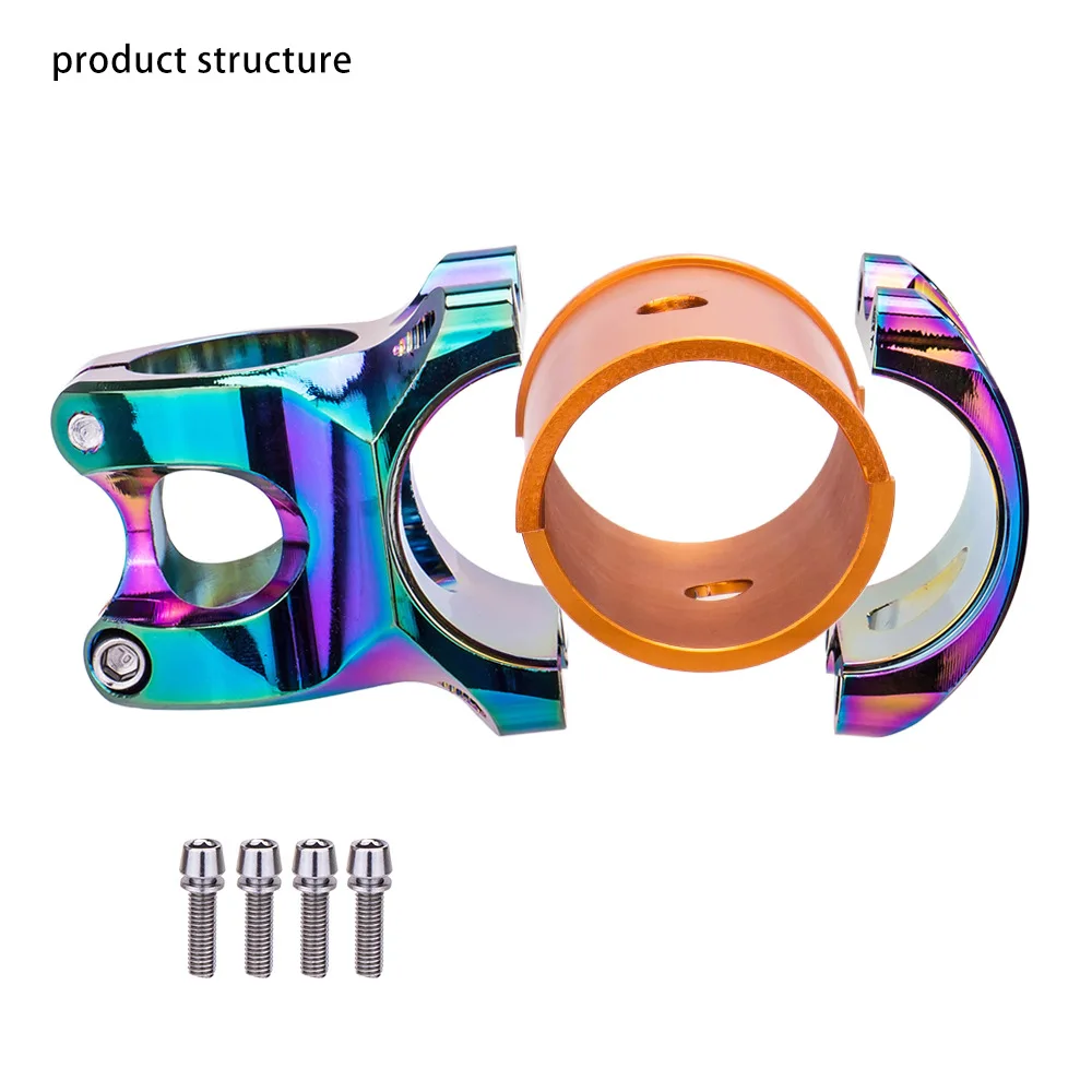 G665 Bicycle Stem Riser Aluminum Alloy 31.8*50/ 35MM CNC Colorful Hollow Out  Mountain Bike Short Stand