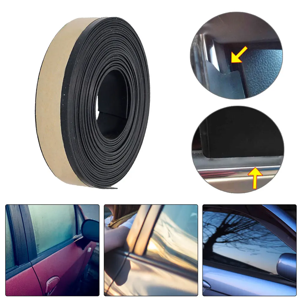 

1 Meter Black Universal Car Window Waterproof Protector Auto Rubber Seals Strip for Car Door Glass Window Interior Accessories