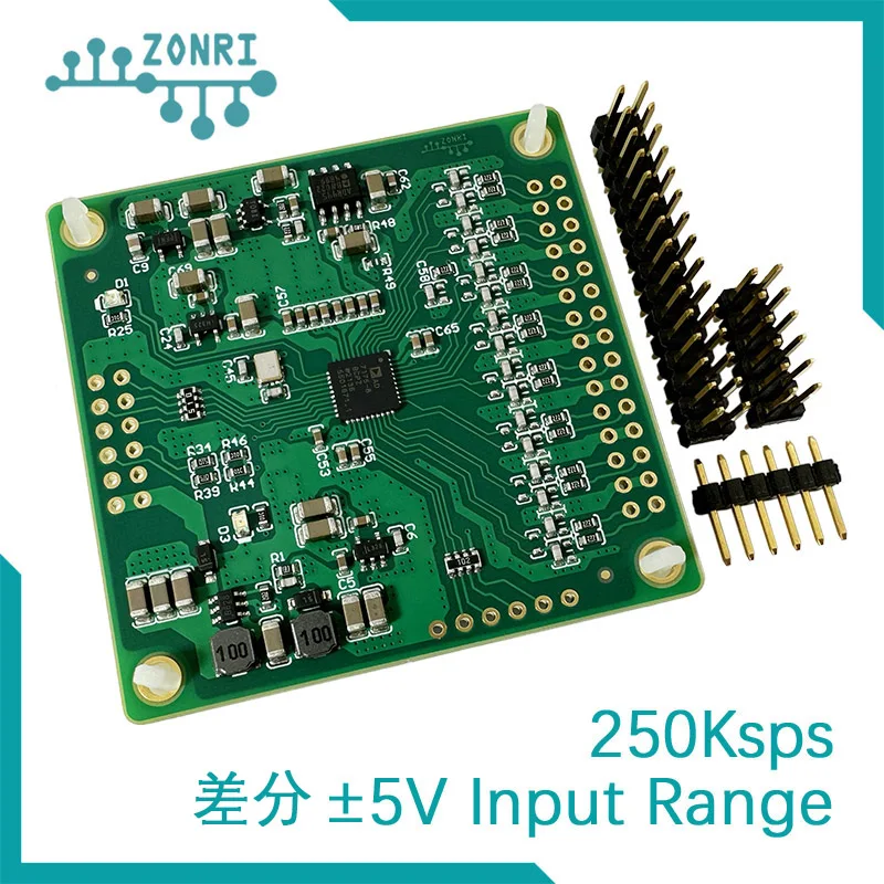 AD7175-8 24Bit 250Ksps 8-channel Differential/16 Channel Single Ended ADC Module +- 2.5V