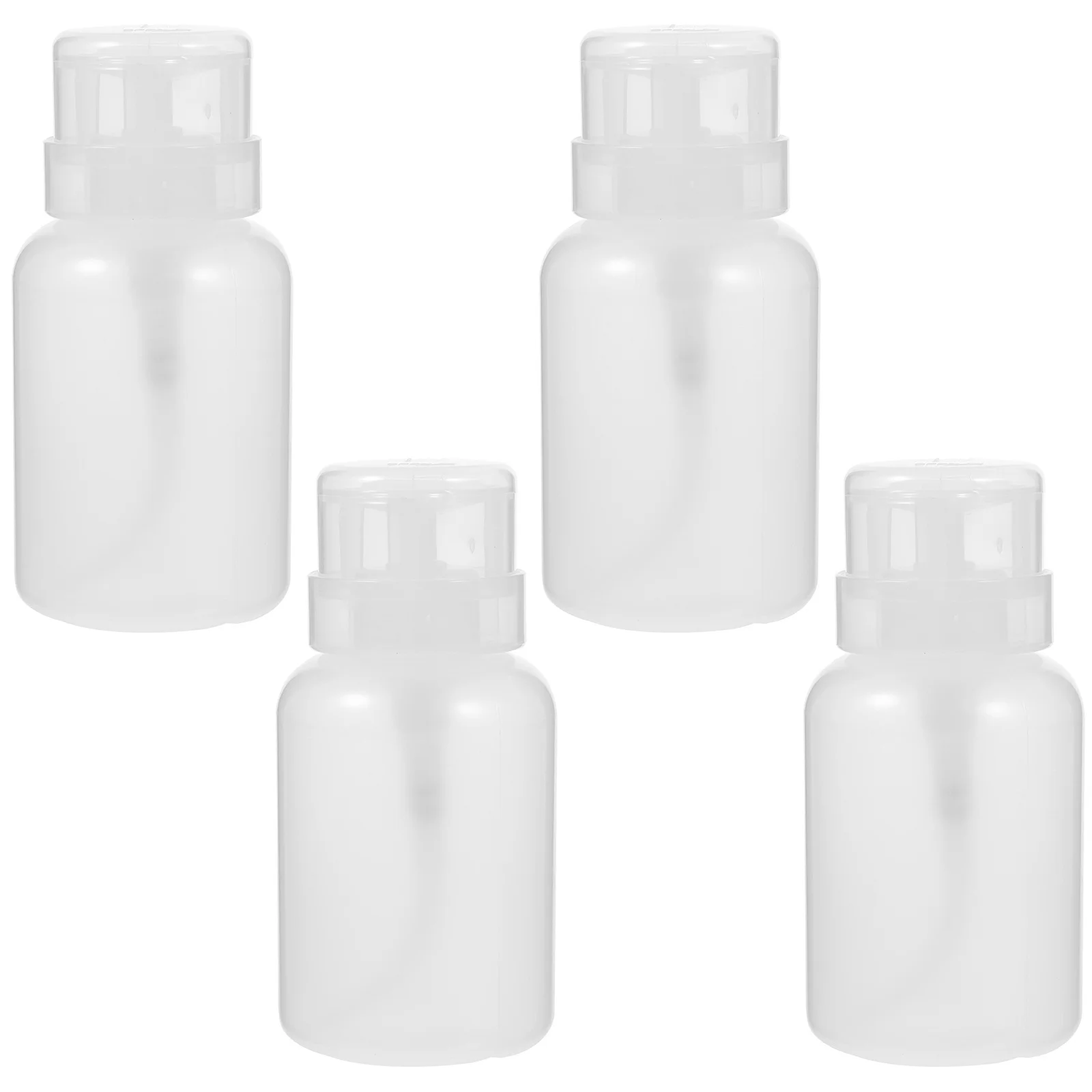 4Pcs Liquid Pump Bottles Press Dispensing Refillable Bottles for Nail Polish Remover Makeup Remover 250ml Pump Bottle
