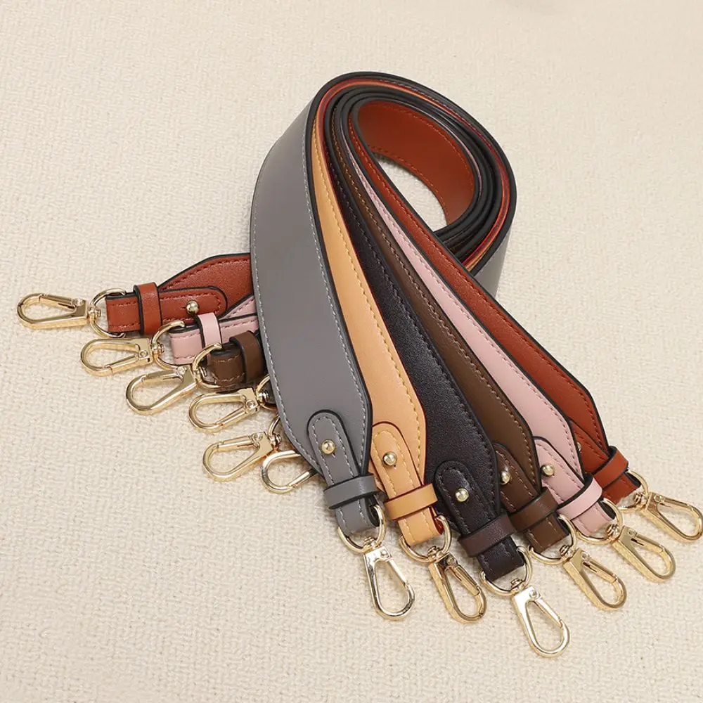 Fashion PU Leather Handbags Handles 60cm Long Shoulder Bag Strap Silve Gold Buckle Replacement Bag Belt Band Strap For Crossbag