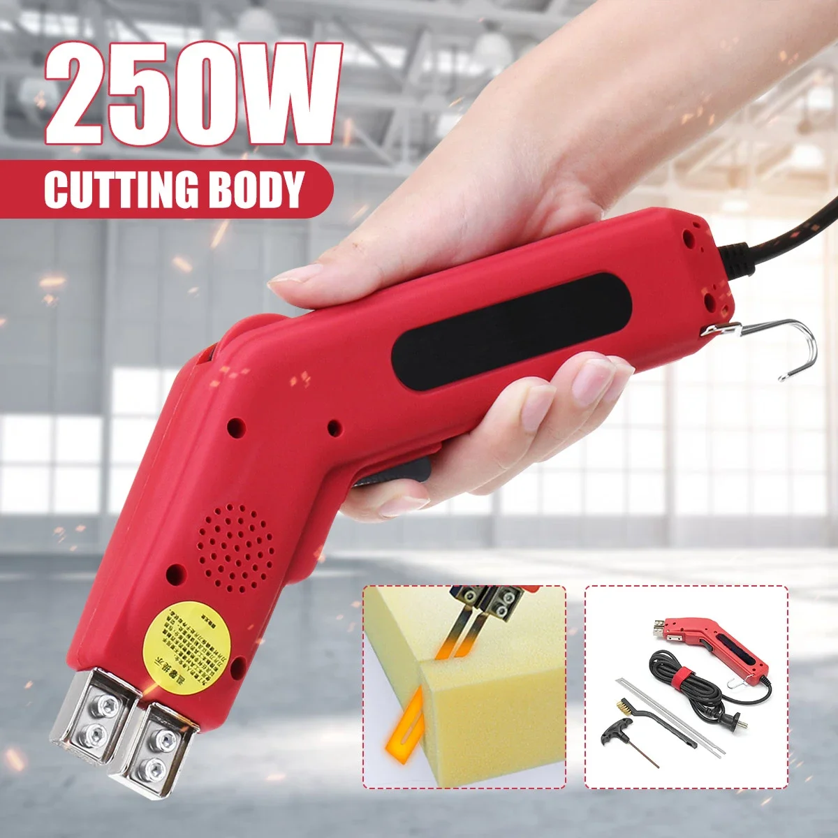 

250W Professional Styrofoam Foam Cutter Tool with Blade Electric Hot Knife Portable Cutting Knife Tools for Sponge Pearl Wool