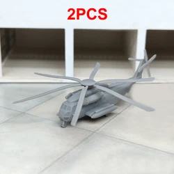 2PCS 1/700 350 Sea Stallion CH-53 Transport Helicopter Model Length 2.8/5.6cm Mini Rescue Helicopter Amphibious Aircraft Toys