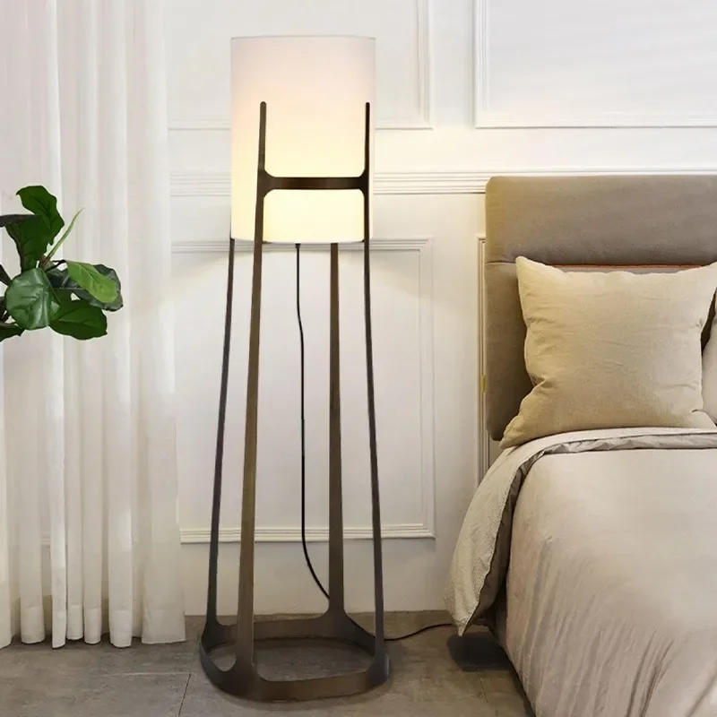 Antique Brass Metal Floor Lamp Vertical Wrought Iron Decoration Home Restaurant 85 Ra Color Rendering Index
