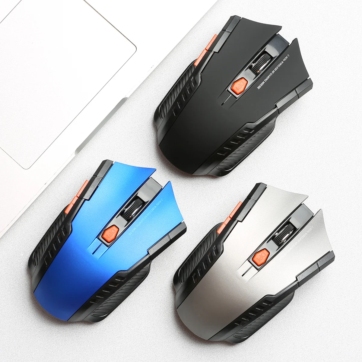 Ratón inalámbrico ergonómico de 2,4G, ratón inalámbrico portátil de 6 botones con receptor USB, ratón para juegos para PC, portátil, ordenador de escritorio