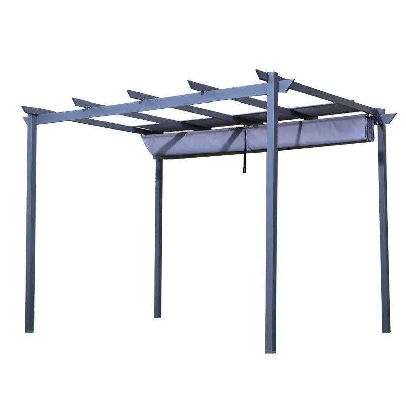 Outdoor gazebo grape rack aluminum alloy awning outdoor leisure tent rainproof garden courtyard climbing vine grape rack