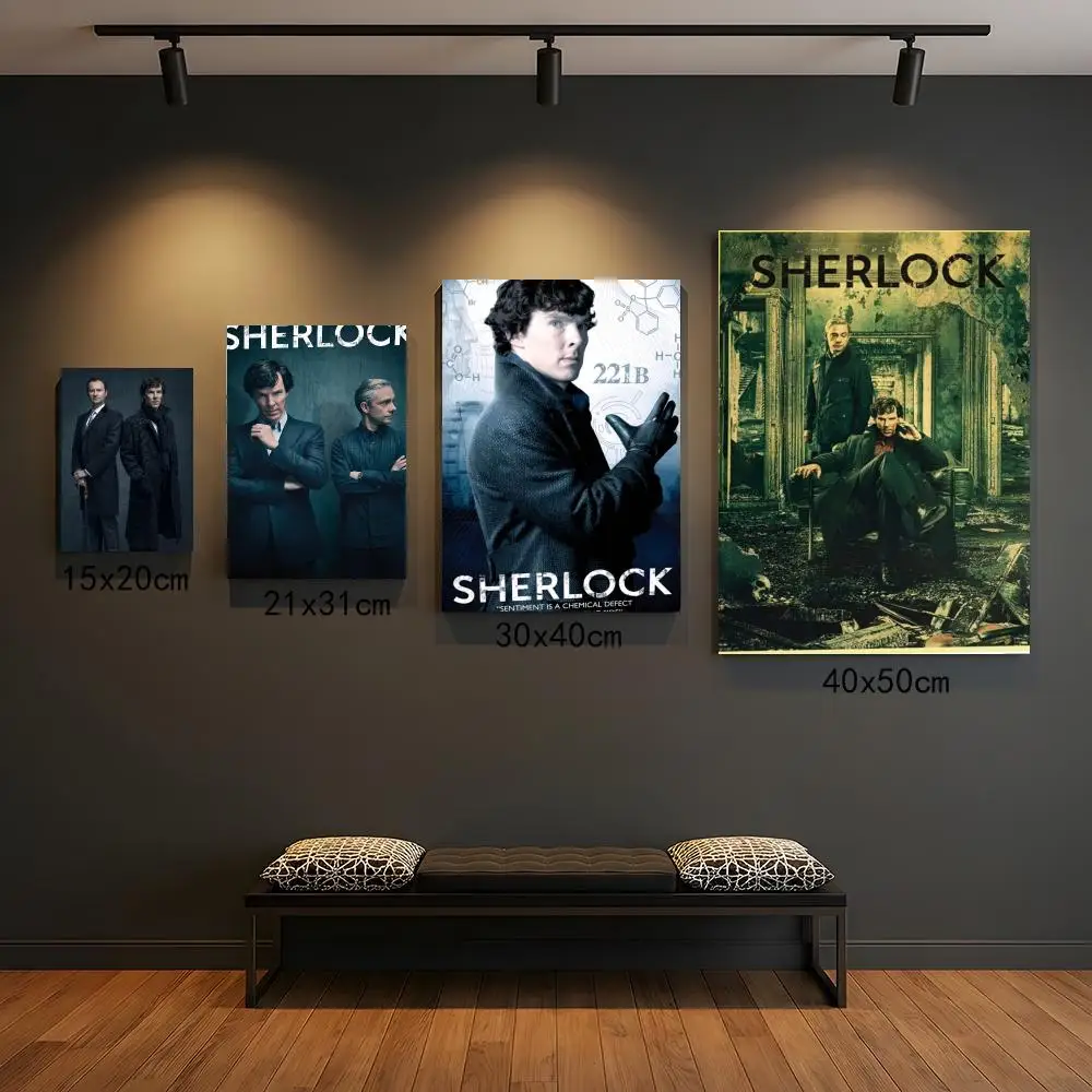 tv series S-Sherlock-K Painting Calligraphy Elegant Botanical Decor for Living Room Modern Interior Design