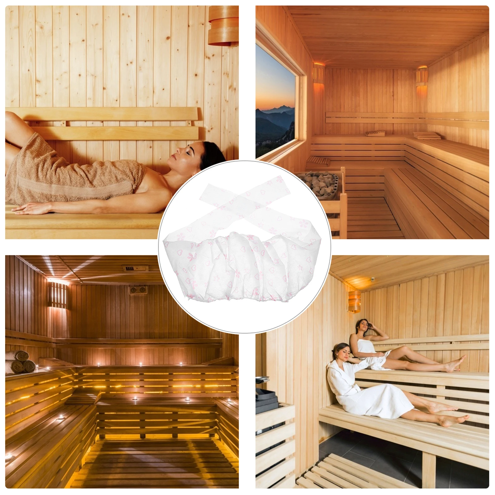 20 قطعة حمالات الصدر القابل للتصرف النساء لينة غير المنسوجة النسيج تنفس سبا السفر صالون تجميل ساونا مطبوعة أنيق العصابة حمالات الصدر #5