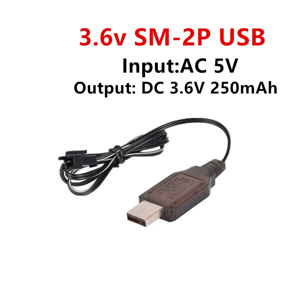 (SM-2P SM Plug) 2.4V 3.6V 4.8V 6V 7.2V 8.4V 9.6V 250mAh USB Charger For Ni-Cd Ni-MH Battery Pack Toys Car Boat Tank Charger