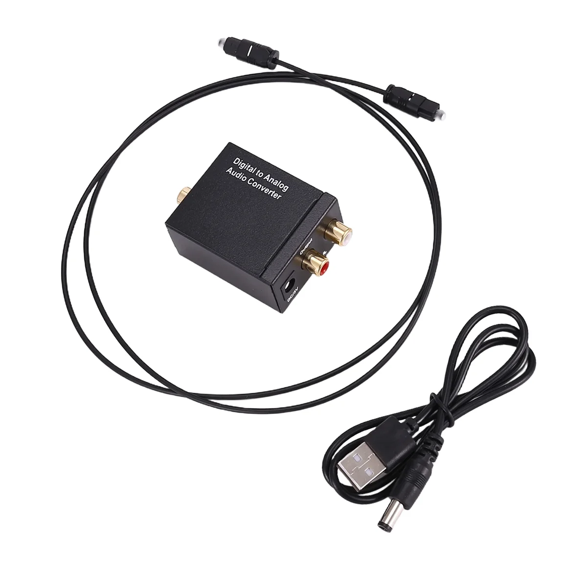 Digital to Analog Audio Converter Optical Fiber Toslink Coaxial Signal to RCA R/L Audio Decoder SPDIF ATV DAC Amplifier