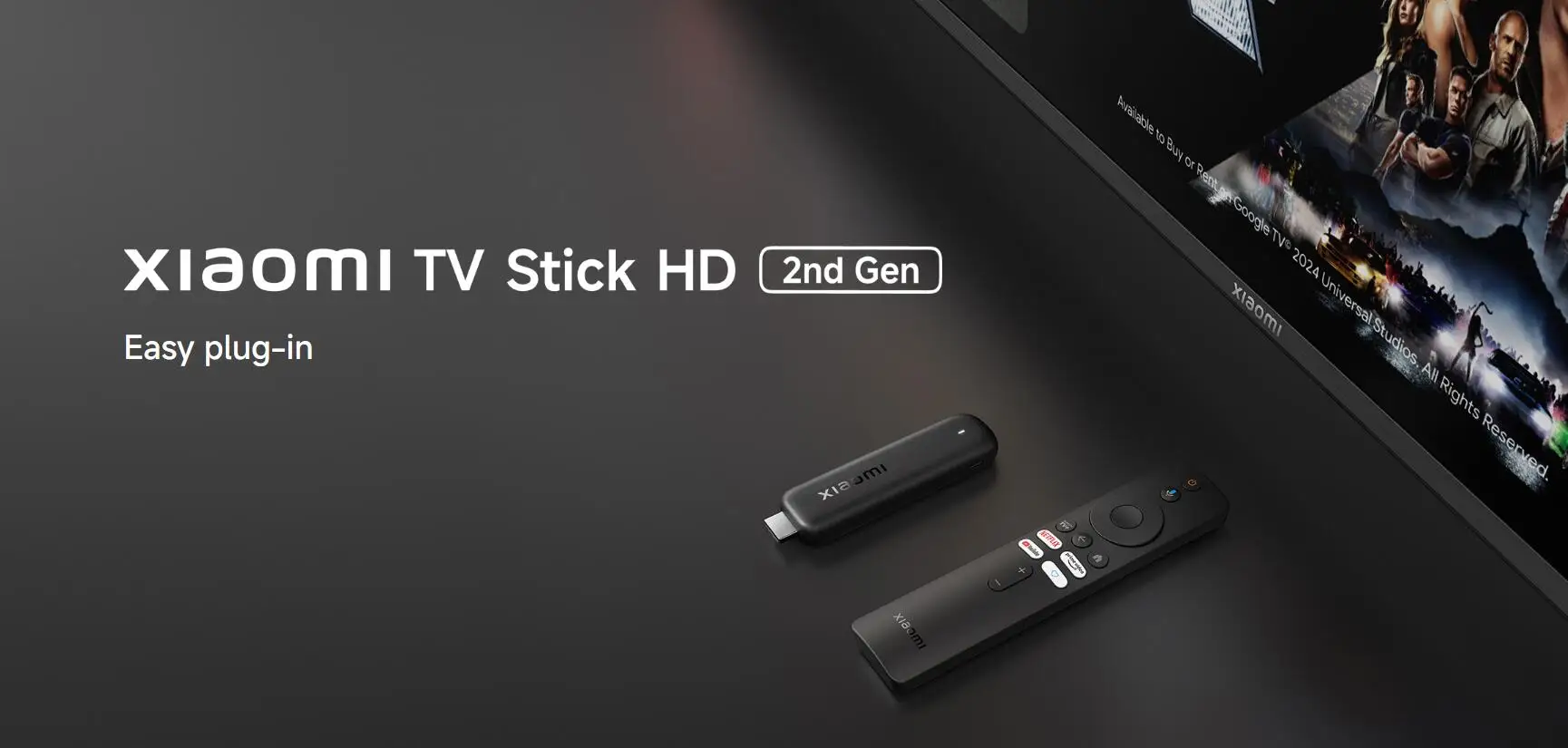 Xiaomi TV Stick HD 2. Generation, Google TV Tragbarer Streaming-Mediaplayer, Bluetooth-Sprachfernbedienung, Dual-Band WLAN Google Assistant Smart TV Dongle – Detail 1