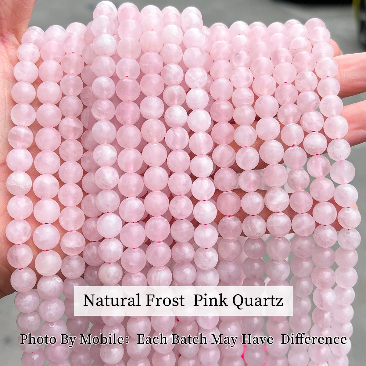 Großhandel Naturstein Rosenquarz Perle Runde lose Distanzperle 4 6 8 10 mm für Schmuckherstellung DIY Armband Halskette Zubehör
