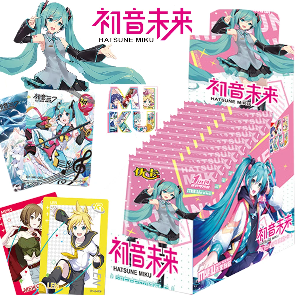 Echte Hatsune Miku-Karte, beliebte bekannte virtuelle Sängerin, Kagamine Rin Len UR LR, fröhliche Freizeit-Tageskarte, Weihnachtsgeschenk für Kinder