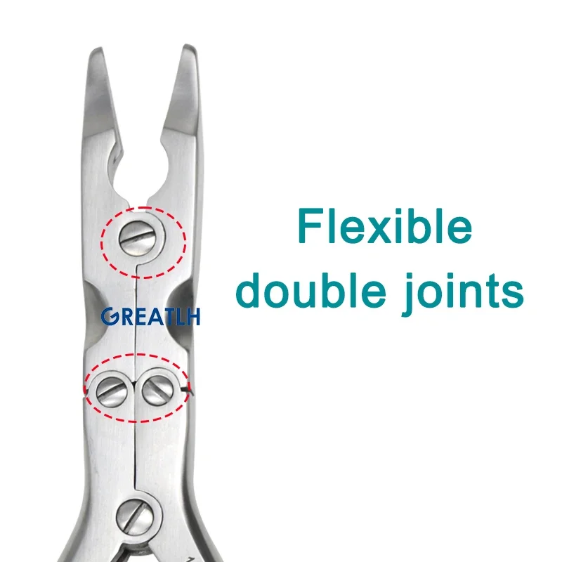 Stainless Steel Double Joint Rongeur Straight Curved Rongeur Orthopedic Instrument pet