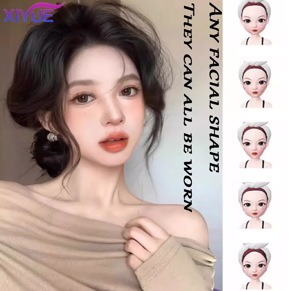 XIYUE Natural bangs wig patch for women natural forehead fluffiness and hair increase top of head hair patch