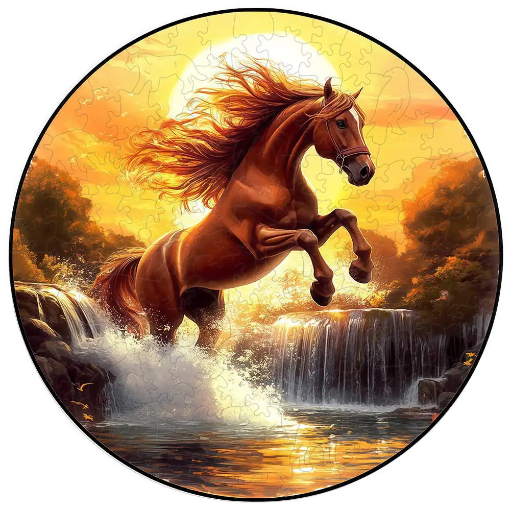 Adorável abelhas de madeira animal quebra-cabeça para crianças adultas cérebro twister adorável cavalo quebra-cabeça brinquedos descomprimidos presentes do feriado