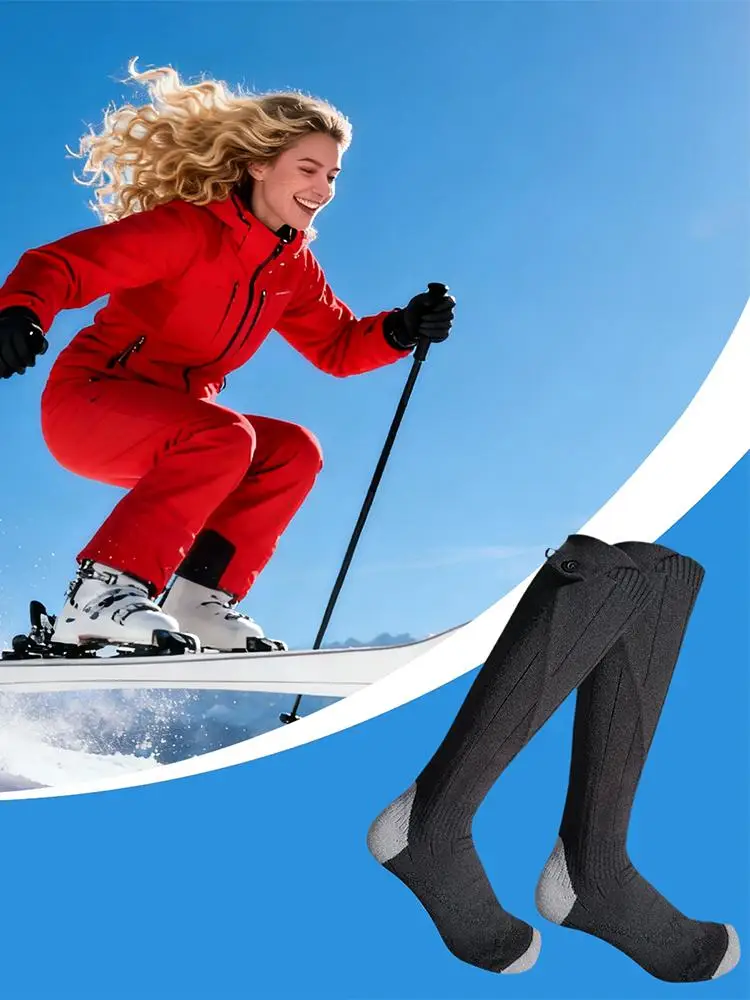 جوارب ساخنة للرجال اللاسلكي 4 مستويات قابلة للشحن تدفئة القدمين الشتاء الحرارية الصيد الجوارب للصيد في الهواء الطلق ركوب الصيد #5