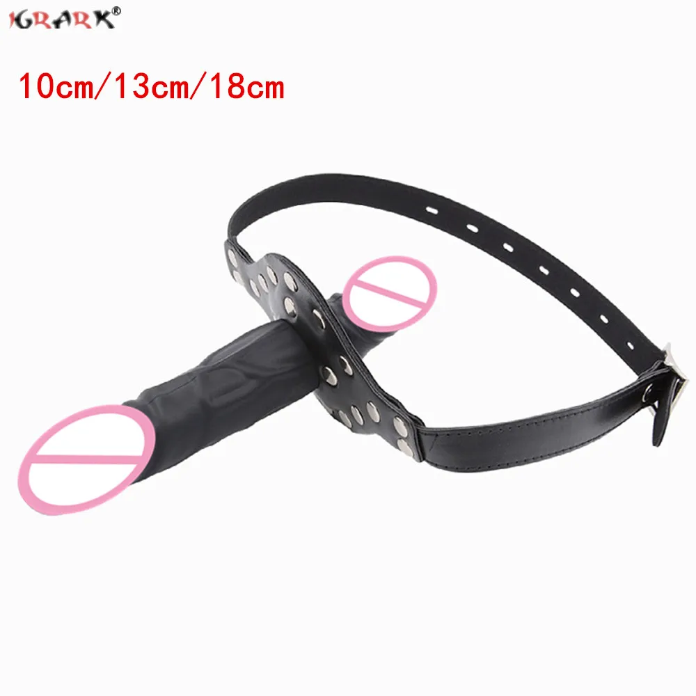 Double-Ended Mouth Gag Strapon Dildo Fetish Bdsm Bondage Penis Harness Erotic Sex Toys Products for Adults Couples Games